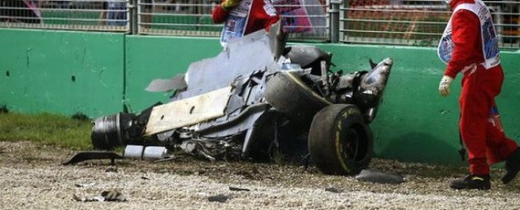 Alonso - accident spectaculos Melbourne
