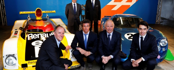 Philippe Sinault (Signatech), NELSON PANCIATICI (Pilot), Didier Calmels (Signatech), Pierre Ragues (Pilot), Pierre Fillon (ACO), Carlos Tavares (Renault)